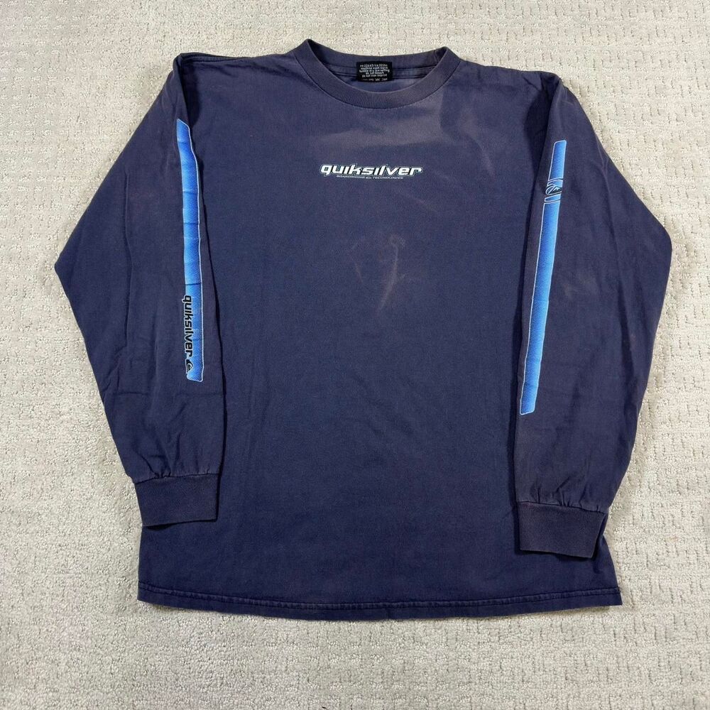 Quiksilver Men's Navy and Blue Shirt